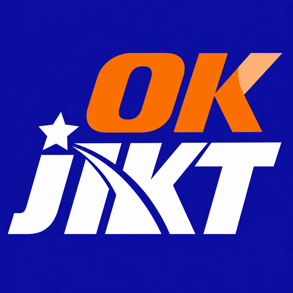 Screenshot aplikasi okjktff.com menunjukkan kategori yang mudah dijelajahi.